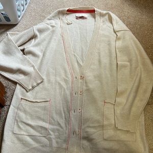 Anthropologie 100% cashmere button down cream sweater. Worn 1 time.